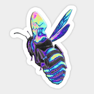 Holographic Blue Bee Sticker